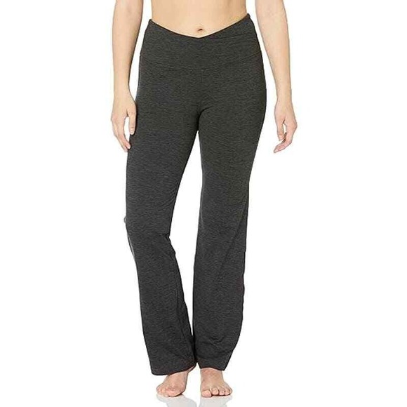 Jockey Women's Size Medium Grey Cross Twist Front Wide Leg Soft Activewear Pants - Picture 1 of 12